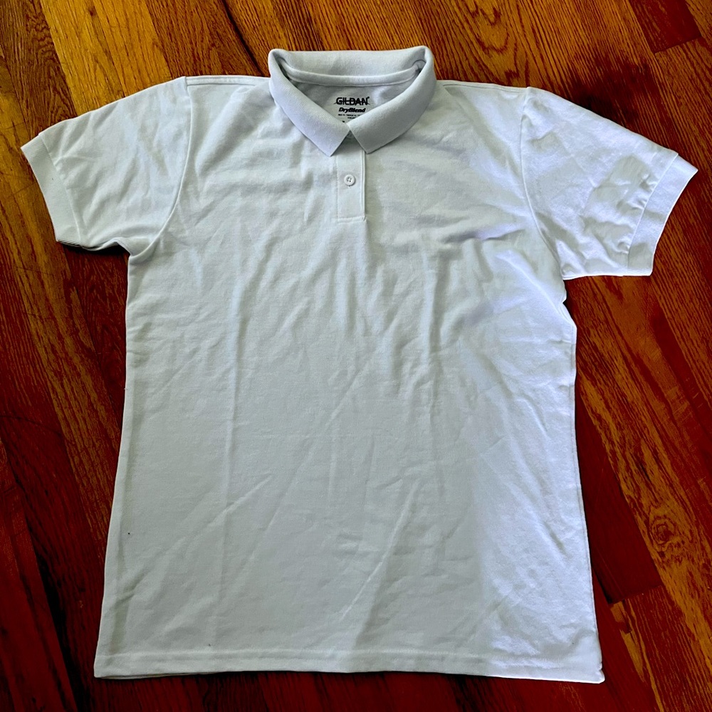 Gildan Short Sleeve White Polo